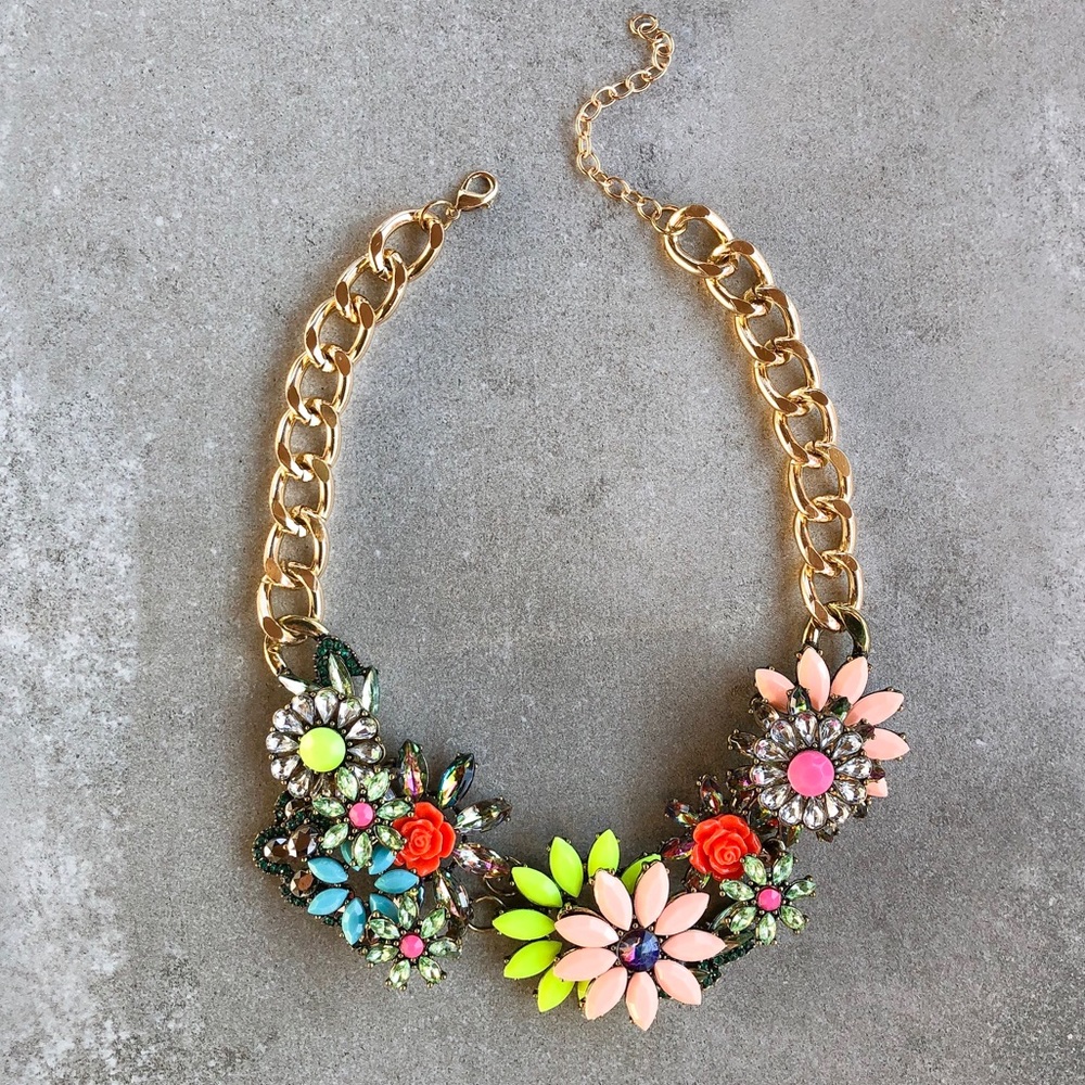 Neon Pastel Statement Necklace - Picture 3 of 8